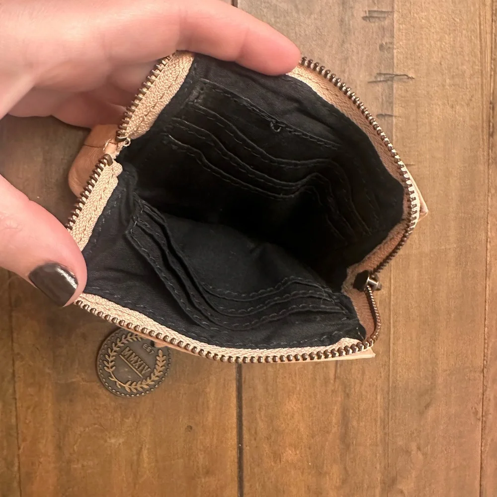 Wanderers Blush Leather Wristlet Pouch